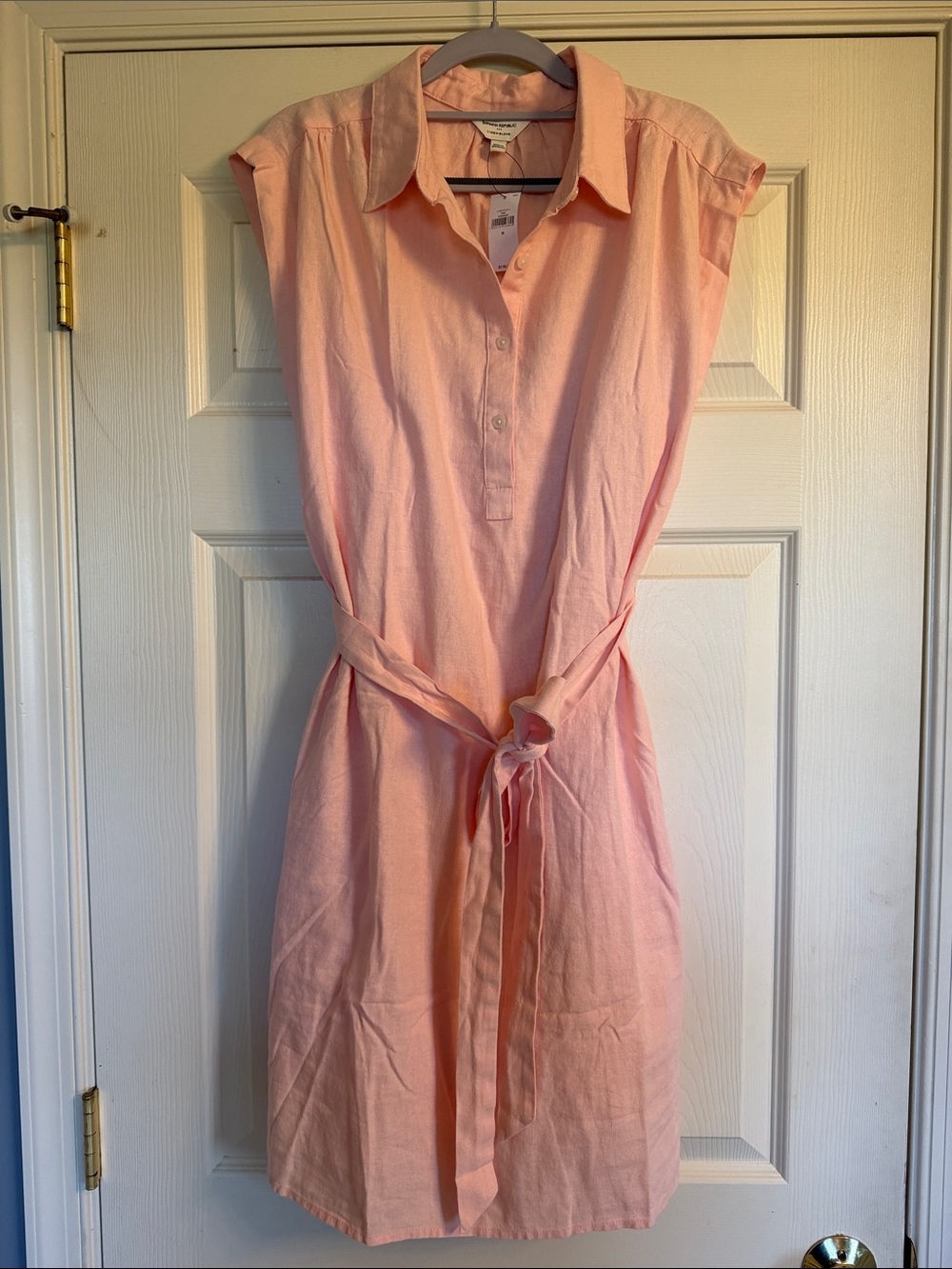 Banana Republic Pink Midi Shirt Dress NWT